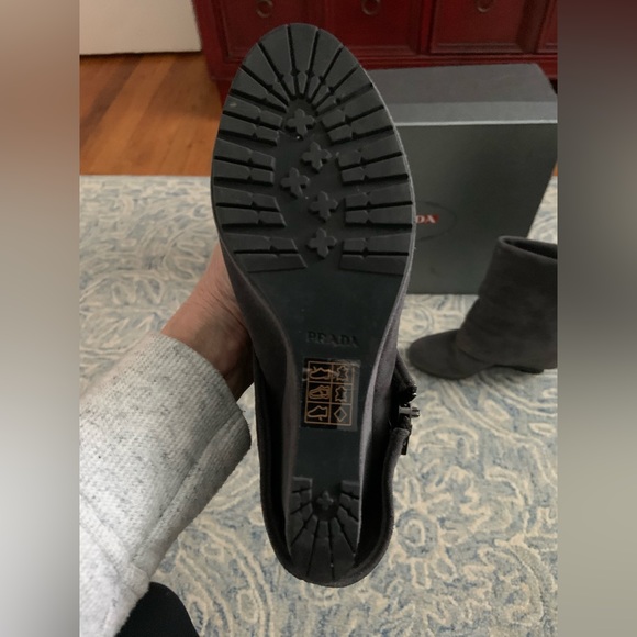 Prada Scamosciato Grey Suede Boots - Picture 3 of 4